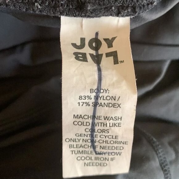 Black Scalloped Edge High-Waisted Leggings XXL JoyLab Nylon/Spandex Blend Stretc - Picture 3 of 10